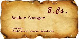 Bekker Csongor névjegykártya